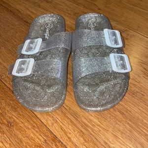 Cat & Jack girls plastic sparkle sandals size 13/1.